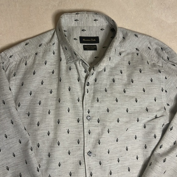 Massimo Dutti White Patterned Shirt - Picture 3 of 10